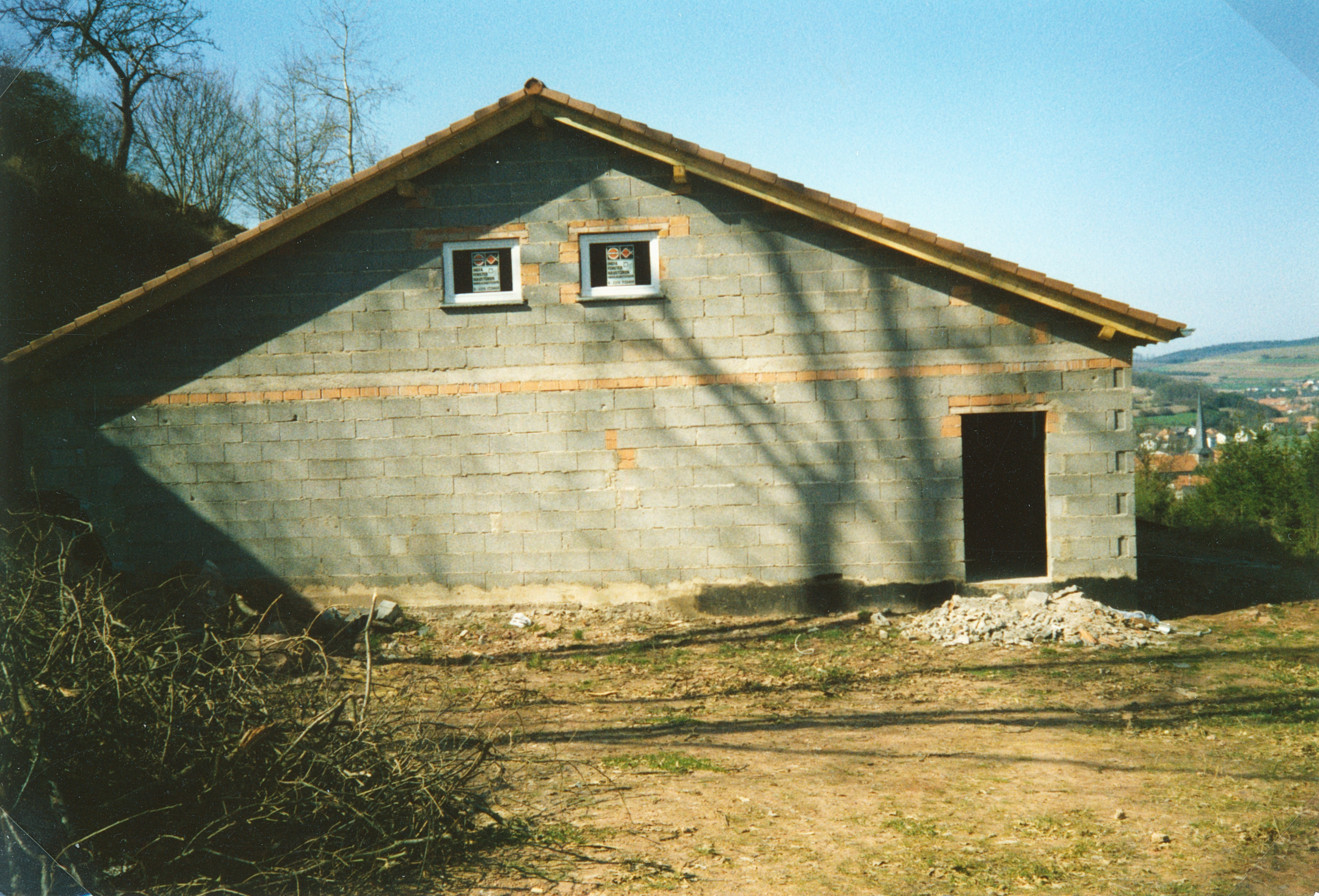Schützenhaus Rohbau April 1988